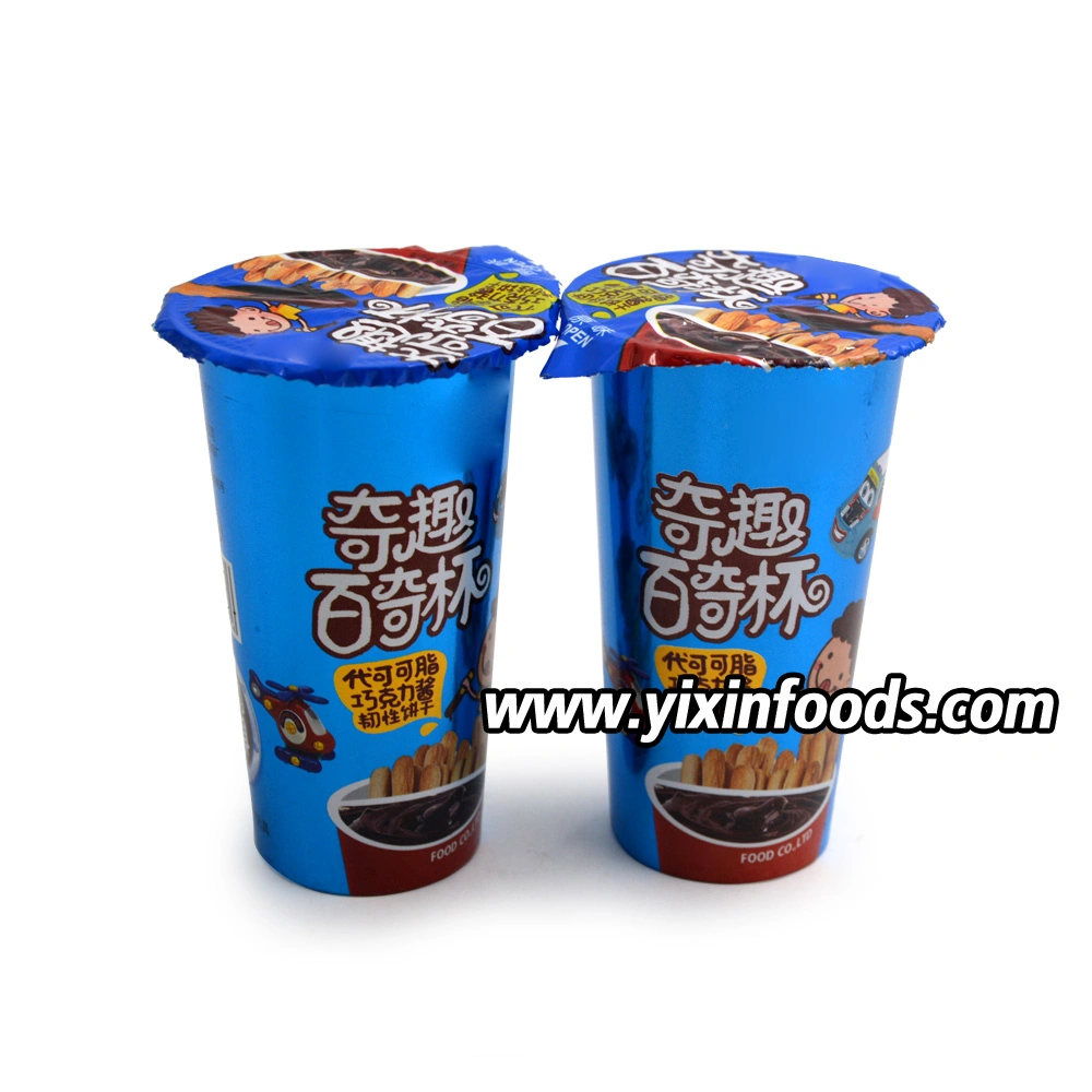 Chocolate Jam with Finger Biscuits Cup Choco Candy Cup