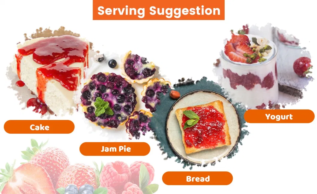 Healthy Food Premium Natural Fresh Fruit Strawberry Jam for Bread Cake Yogurt