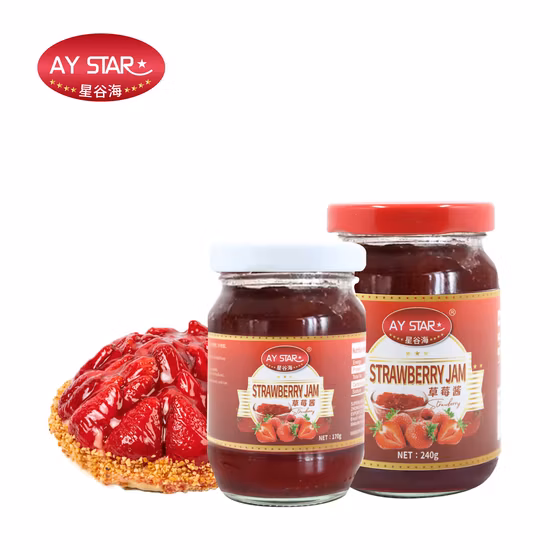 Wholesale Glass Jar Bottle Packing Fresh Hala Fruit Natural Raspberry Jam