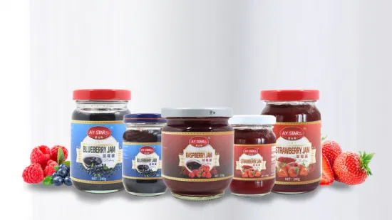 Chinese Manufacturers Custom Label Premium Handmade Dark Purple Fresh Fruit Jam Blueberry