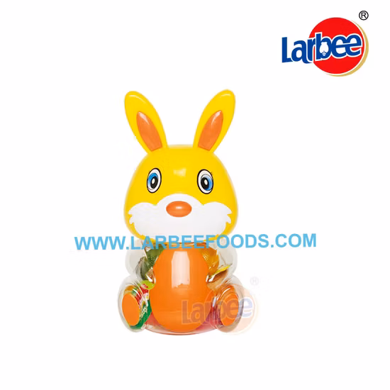 Delicious 16.5g Gelatin Fruit Jelly in Bunny Jar with Halal Certificate
